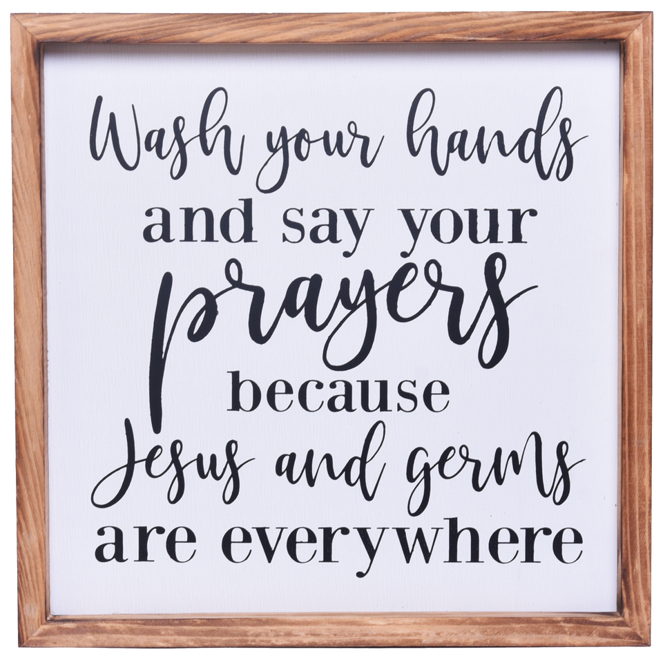 Wash Your Hands Sign  | Modern Rustic Farmhouse Wall Art Home Decoration