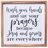 Wash Your Hands Sign  | Modern Rustic Farmhouse Wall Art Home Decoration