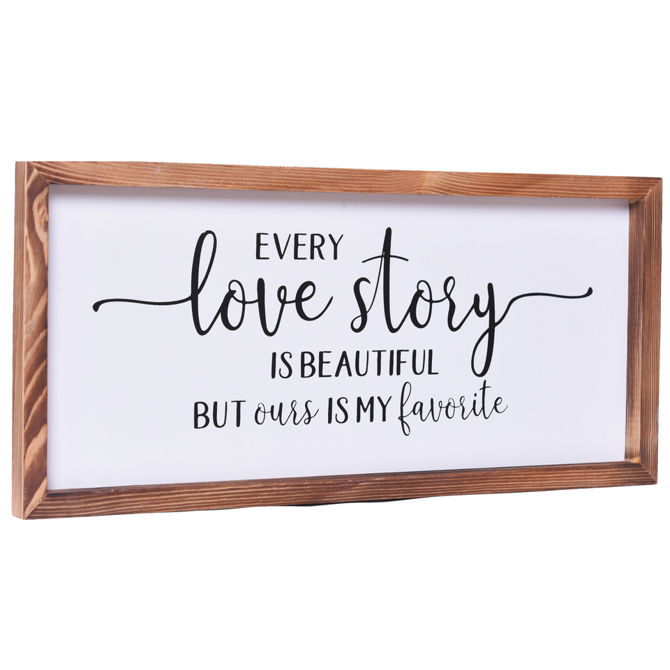 Love Story Sign | Farmhouse Wall Art Home Decoration