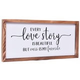 Love Story Sign | Farmhouse Wall Art Home Decoration