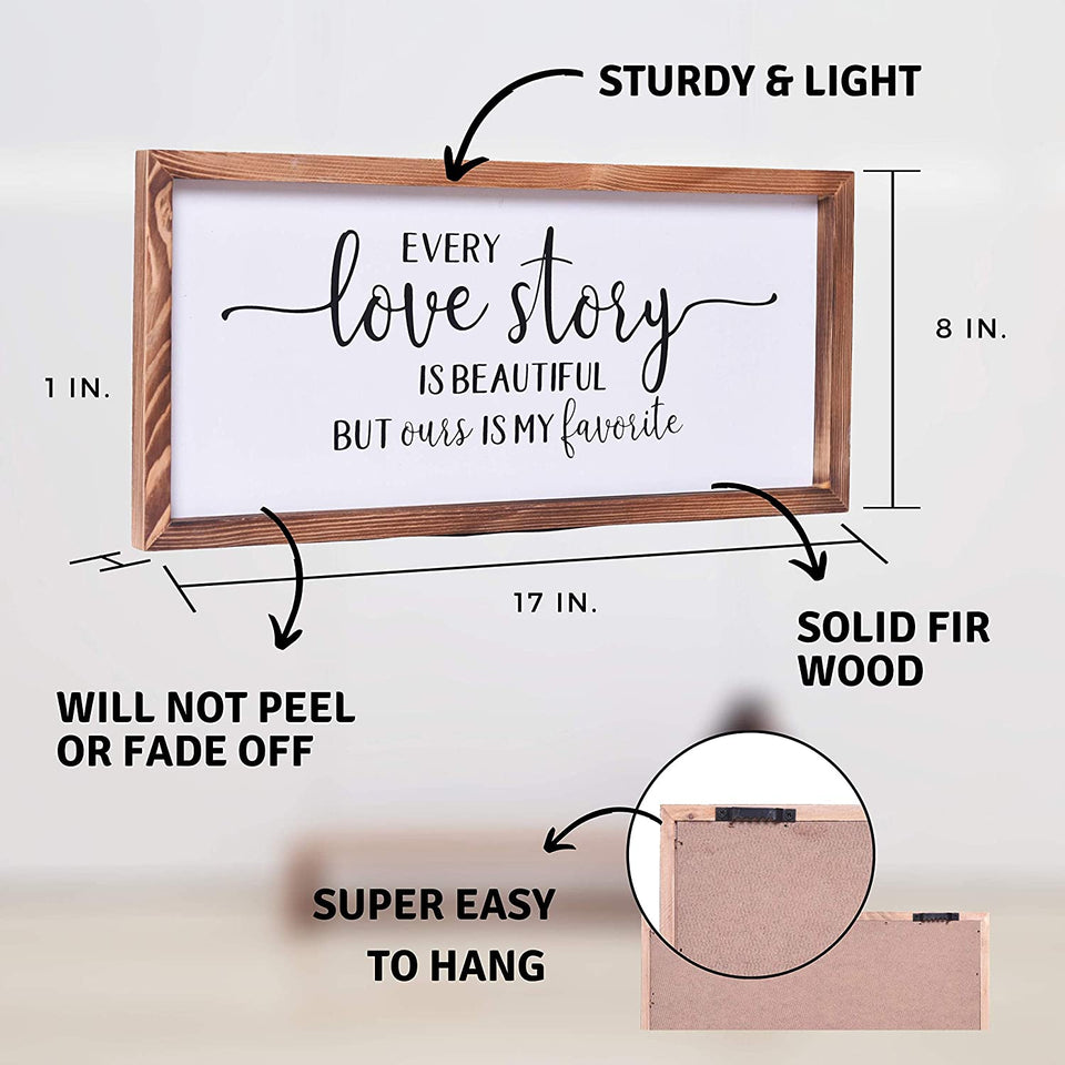 Love Story Sign | Farmhouse Wall Art Home Decoration