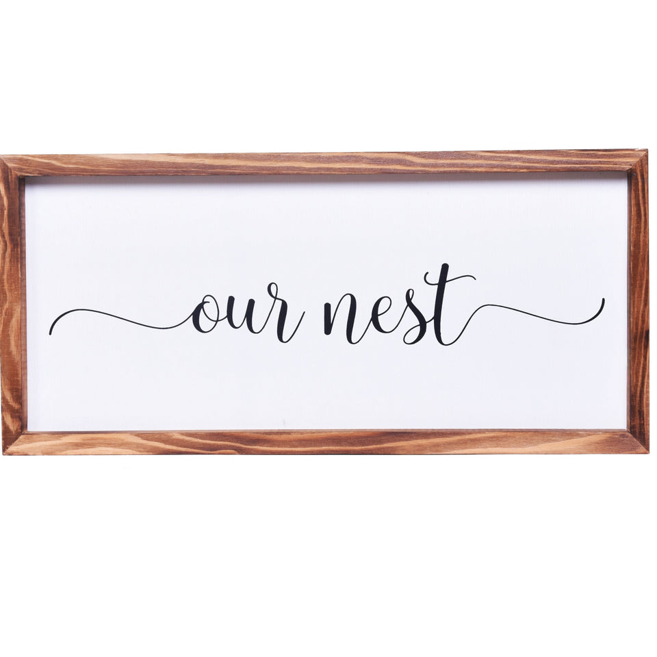 Our Nest Sign | Farmhouse Wall Art Home Decoration