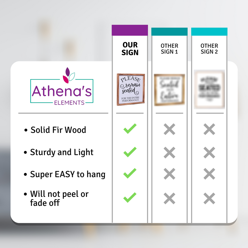 Remain Seated Sign | Farmhouse Wall Art Home Decoration