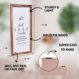 Fresh Soap and Water Sign | Farmhouse Wall Art Home Decoration