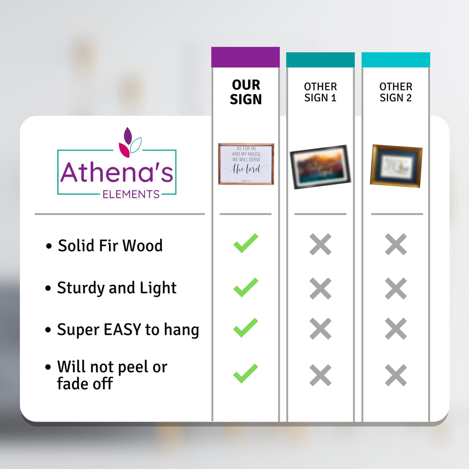 We Will Serve The Lord Sign | Farmhouse Wall Art Home Decoration