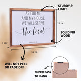 We Will Serve The Lord Sign | Farmhouse Wall Art Home Decoration
