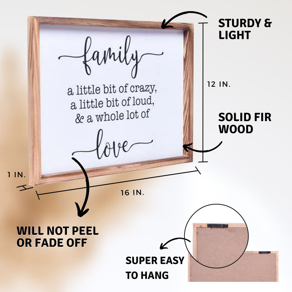 Family a Little Sign | Farmhouse Wall Art Home Decoration