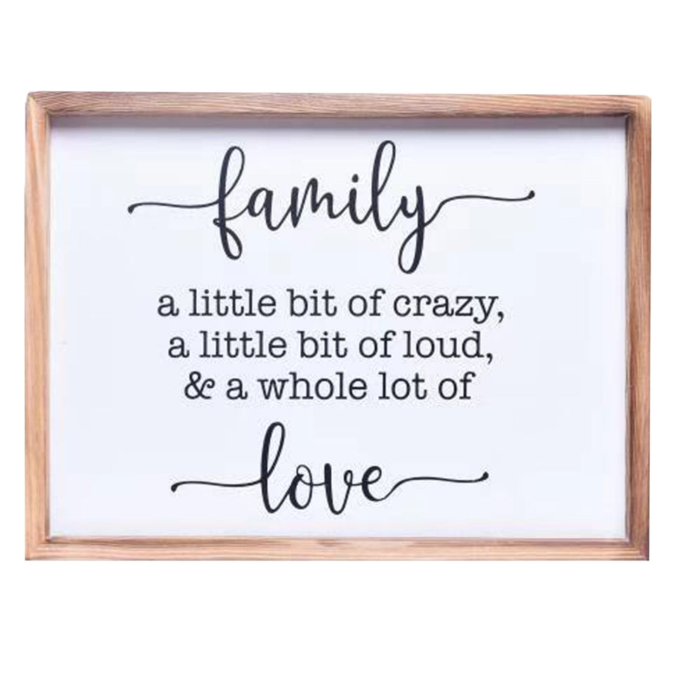 Family a Little Sign | Farmhouse Wall Art Home Decoration