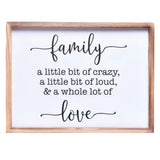 Family a Little Sign | Farmhouse Wall Art Home Decoration