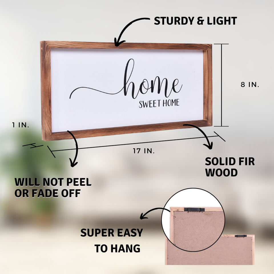 Home Sweet Home Sign  | Farmhouse Wall Art Home Decoration