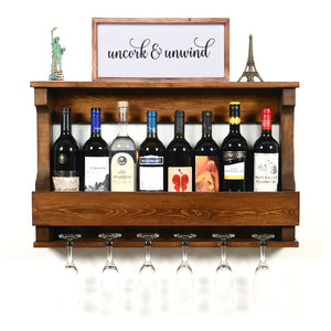 Uncork and Unwind Sign | Farmhouse Wall Art Home Decoration