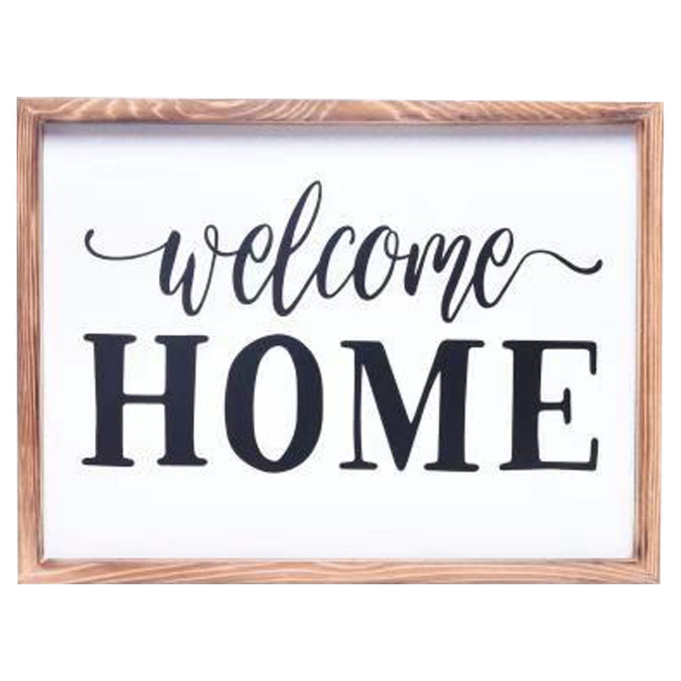 Welcome Home Sign | Farmhouse Wall Art Home Decoration