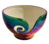 Multi-Color Ceramic Yarn Bowl for Crochet and Knitting.