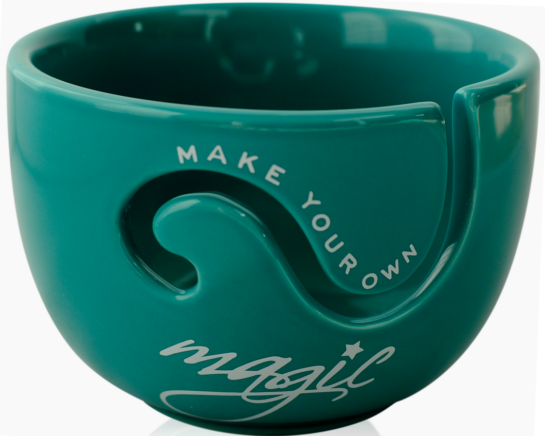 Yarn Bowl for Knitting and Crochet - Handmade with Eco-Friendly Ceramic Material (TURQUOISE)
