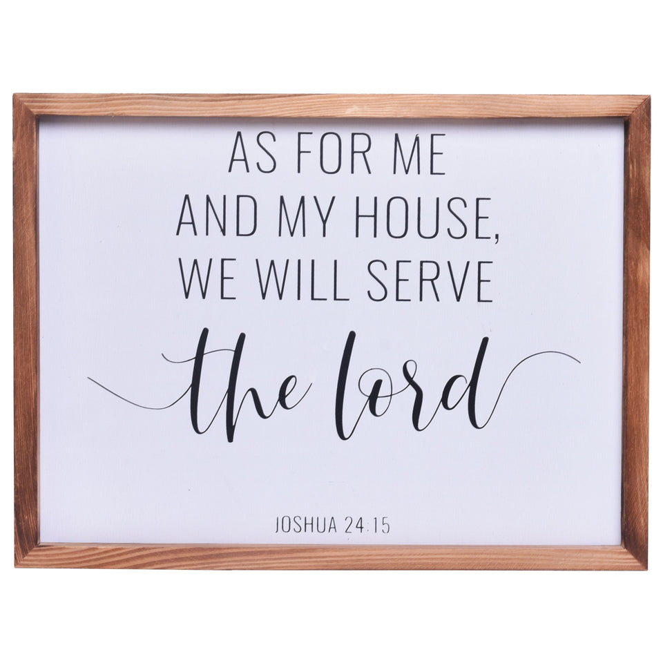 We Will Serve The Lord Sign | Farmhouse Wall Art Home Decoration