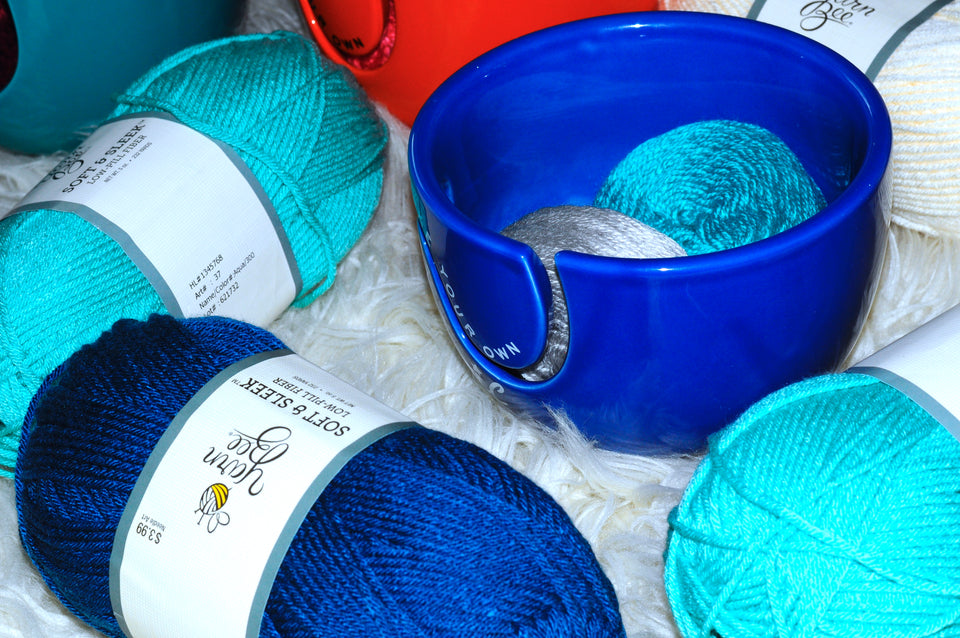 Unicorn Yarn Bowl for Knitting - Ceramic Knitting Bowl Extra Large