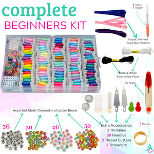 Mermaid and Unicorn DIY Friendship Bracelet String Kit Embroidery Thread and Accessories