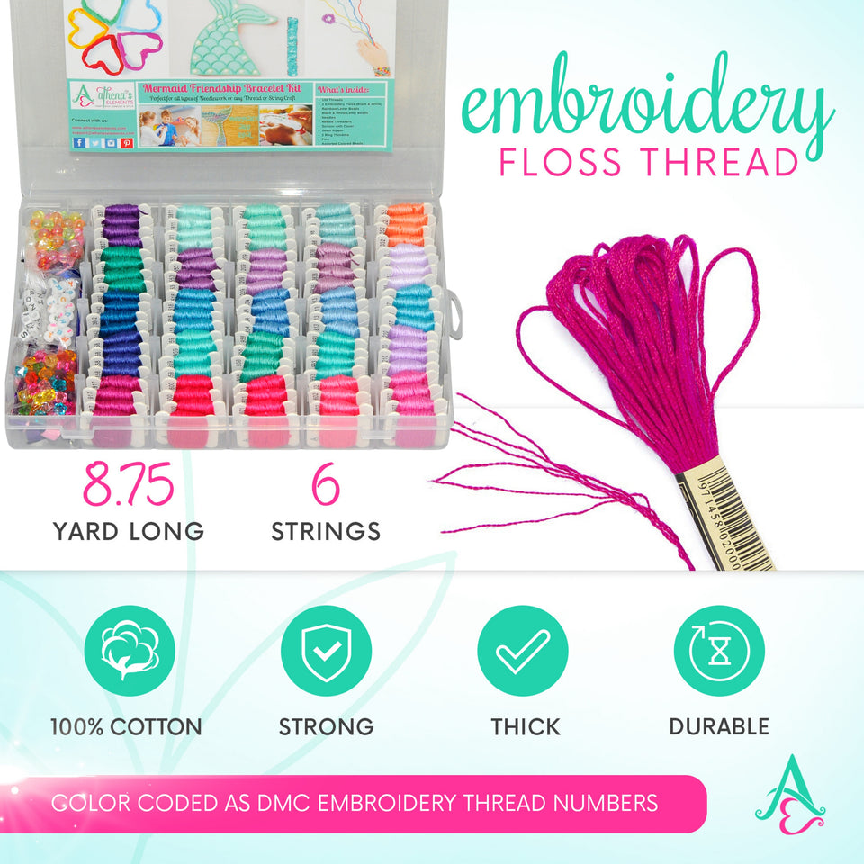 Friendship Bracelet Kit - Embroidery Thread and Accessories – Athena's  Elements