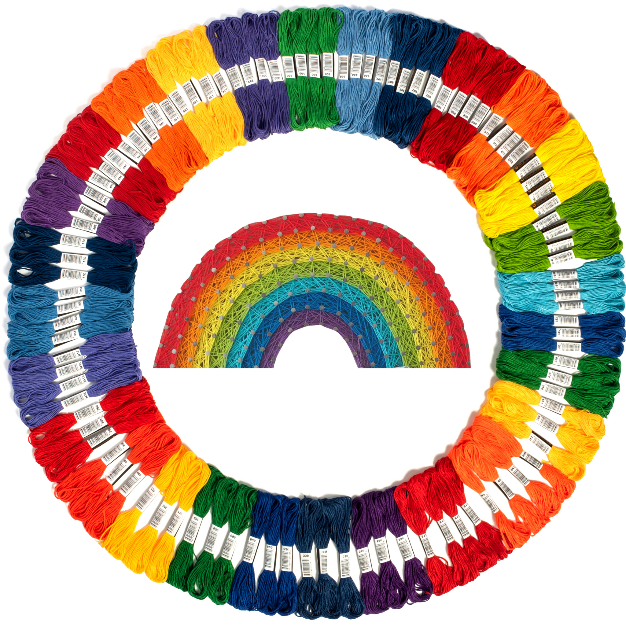 Embroidery Thread Friendship Bracelet Kit - Rainbow Theme