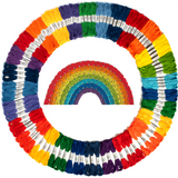 Embroidery Thread 100 Rainbow Themed Floss - Friendship Bracelet String