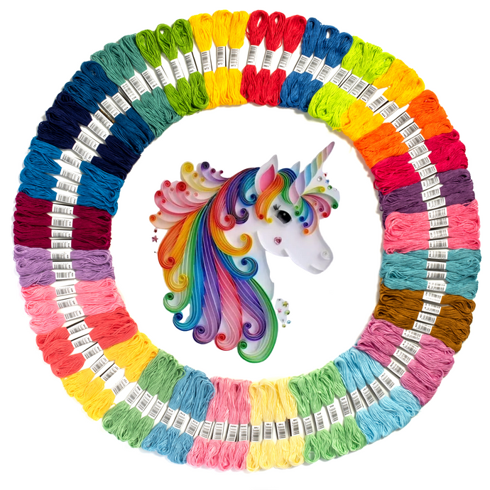 Embroidery Thread 100 Rainbow Themed Floss - Friendship Bracelet Strin –  Athena's Elements