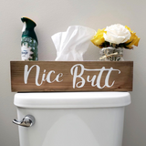 Nice Butt Bathroom Decor Box - Rustic Farmhouse Home Decor
